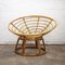 Großer runder Papasan Stuhl aus Bambus, 1970er 2