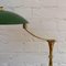 Italian Mid-Century Brass Desk Lamp with Green Shade, 1950s, Image 12