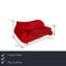 Red Velvet Three-Seater Gaudi Recamier or Sofa from Bretz 2