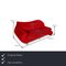 Red Velvet Three-Seater Gaudi Recamier or Sofa from Bretz, Image 2