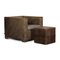 Suitcase Line Armchair & Footstool in Leather from Minotti, Set of 2 1