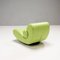 Lime Green Leather Virgule Swivel Lounge Chair by Hans Hopfer for Roche Bobois 5