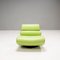 Lime Green Leather Virgule Swivel Lounge Chair by Hans Hopfer for Roche Bobois 2