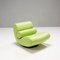 Lime Green Leather Virgule Swivel Lounge Chair by Hans Hopfer for Roche Bobois 3