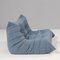 2 Seater Togo Sofa in Baby Blue Bouclé by Michel Ducaroy for Ligne Roset 2