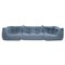 Togo Modular Sofa in Baby Blue Bouclé by Michel Ducaroy for Ligne Roset, Set of 3 1