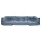 Togo Modulares Sofa in Babyblauem Bouclé von Michel Ducaroy für Ligne Roset, 3er Set 1