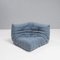 Togo Modular Sofa in Baby Blue Bouclé by Michel Ducaroy for Ligne Roset, Set of 3 4