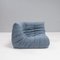 Togo Modular Sofa in Baby Blue Bouclé by Michel Ducaroy for Ligne Roset, Set of 3 6