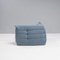 Sofá modular Togo en azul pastel de Michel Ducaroy para Ligne Roset. Juego de 3, Imagen 7