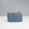 Togo Modular Sofa in Baby Blue Bouclé by Michel Ducaroy for Ligne Roset, Set of 3 7