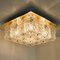 Große Deckenlampe aus dickem strukturiertem Glas von Kaiser, 1960er 14