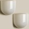 White Milk Glass Half Cylinder Wall Light by Limburg, Germany, 1970s 5