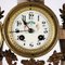 Marble & Bronze Clock with Cassolettes, Set of 3 3
