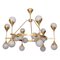 Very Large Murano Glass and Brass Chandelier in the Style of Stilnovo 1