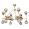 Very Large Murano Glass and Brass Chandelier in the Style of Stilnovo, Image 1