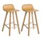 Tria Stools, Low Back, Natural Leather by Colé Italia, Set of 2 7