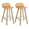 Tria Stools, Low Back, Natural Leather by Colé Italia, Set of 2, Image 7