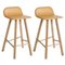 Tria Stools, Low Back, Natural Leather by Colé Italia, Set of 2 1