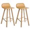 Tria Stools, Low Back, Natural Leather by Colé Italia, Set of 2, Image 1