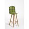 Tria Stools, High Back, Upholstered Nord Wool, Green by Colé Italia, Set of 4 2