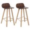 Tria Stools, Low Back, Coffee by Colé Italia, Set of 2 1