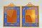 Gilt Bronze and Blue Fabric Photo Frames, Set of 2, Image 6