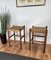Mid-Century Italian Carved Wood and Cord Stools, 1960s, Set of 2 3