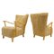 Mid-Century Sheepskin Easy Chairs from Dux, Sweden, 1950s, Set of 2 1