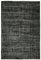 Vintage Black Overdyed Rug, Image 1