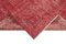 Roter Überfärbter Vintage Teppich 6
