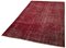Roter Überfärbter Vintage Teppich 3