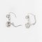 18 Karat French Diamond White Gold Lever Back Earrings, 1950s 3