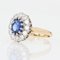 18 Karat Modern Sapphire Yellow Gold Pompadour Diamond Ring 11