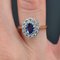 18 Karat Modern Sapphire Yellow Gold Pompadour Diamond Ring 7