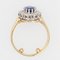 18 Karat Modern Sapphire Yellow Gold Pompadour Diamond Ring 14