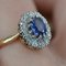18 Karat Modern Sapphire Yellow Gold Pompadour Diamond Ring 10