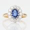 18 Karat Modern Sapphire Yellow Gold Pompadour Diamond Ring 8