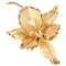 18 Karat Pearl Yellow Mat Gold Lily Brooch, 1960s 1