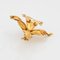 18 Karat Pearl Yellow Mat Gold Lily Brooch, 1960s 10