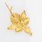 18 Karat Pearl Yellow Mat Gold Lily Brooch, 1960s, Image 4