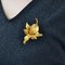 18 Karat Pearl Yellow Mat Gold Lily Brooch, 1960s, Image 5