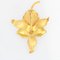 18 Karat Pearl Yellow Mat Gold Lily Brooch, 1960s 3