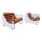 Fauteuils Hyaline Modulables en Cuir Cognac par Fabio Lenci, Italie, 1967, Set de 2 1