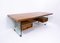 Mid-Century Modern Glass Wood Leather and Bronze Desk by Tosi, Italy, 1968, Image 8