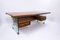 Mid-Century Modern Glass Wood Leather and Bronze Desk by Tosi, Italy, 1968 2