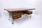 Mid-Century Modern Glass Wood Leather and Bronze Desk by Tosi, Italy, 1968, Image 2