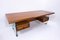 Mid-Century Modern Glass Wood Leather and Bronze Desk by Tosi, Italy, 1968, Image 3