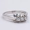 14k 0.27 ctw White Gold Vintage Trilogy with Diamonds, 1960s, Image 2