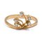 18k Yellow Gold Ring with 5 Diamonds 0.20ctw, 1970s 1
